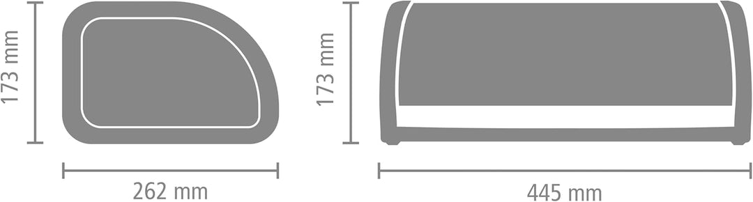 Brabantia Rollbrotkasten, Schwarz Gross Matt Black, Gross Matt Black