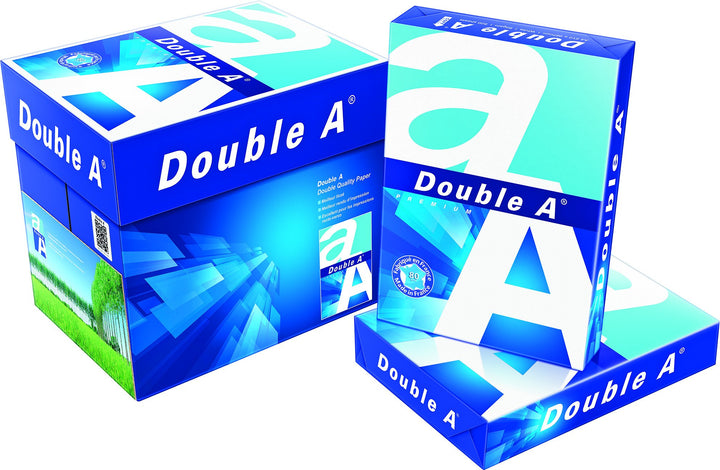 5 Stück A4 Kopierpapier 500 Blatt 80 g Double A Qualität Premium Extra Weiss