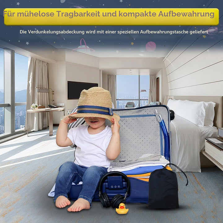 South to East Reisebettbezug 120 cm x 60 cm mit Tragetasche, atmungsaktiv und dehnbar, blockiert 90%