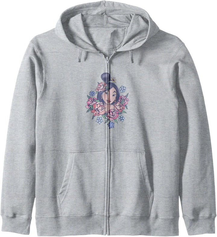 Disney Mulan Floral Portrait Vintage Kapuzenjacke