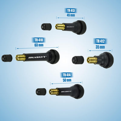 150x Haskyy Auto-Gummi-EPDM-Reifen-Ventile-Set-Satz 25x TR412 + 50x TR413 + 50x TR414 + 25x TR418 I