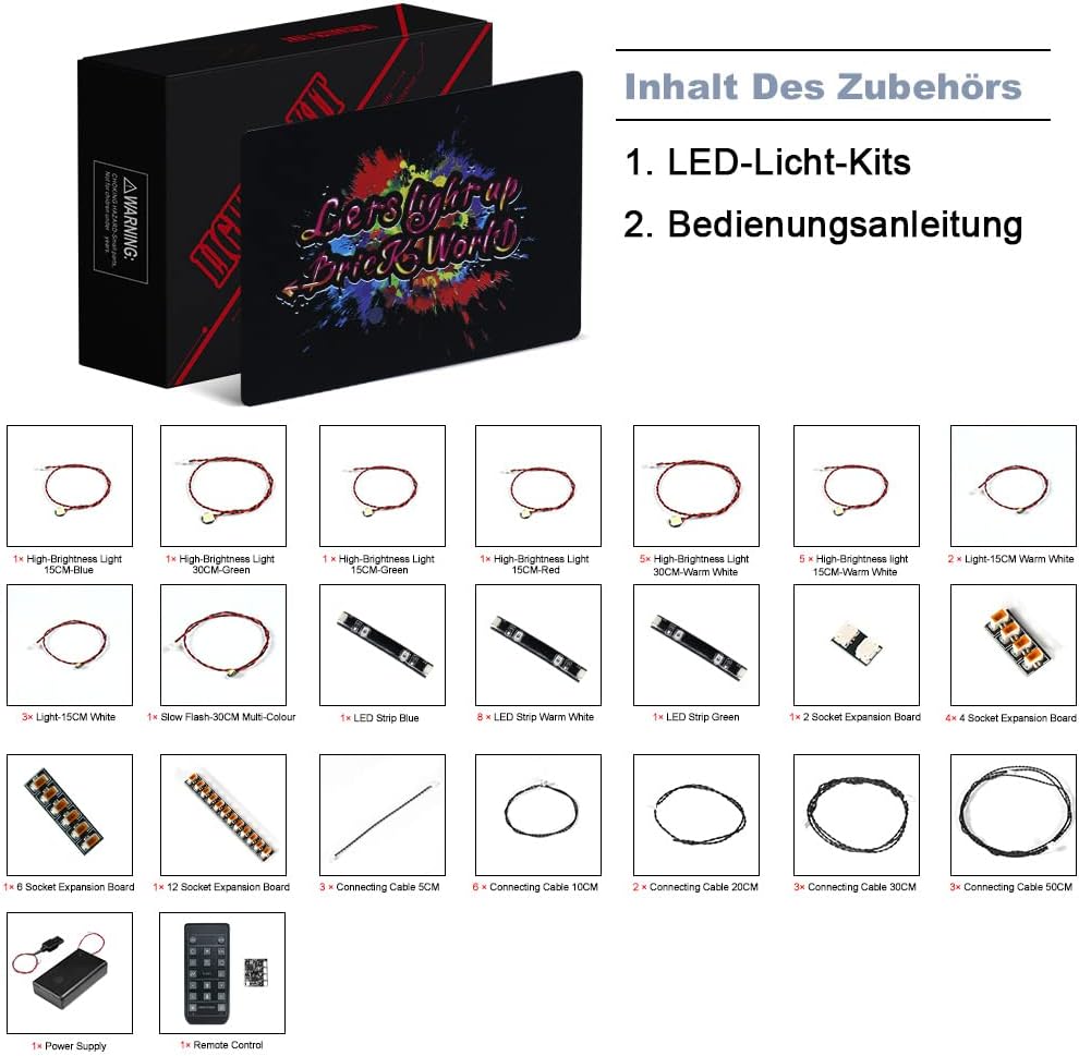 BrickBling Fernbedienung Licht-Kit Kompatibel mit 10316 Rivendell (Kein Modell), Led Beleuchtungs Se