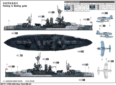 Trumpeter 1/700 BB-34 USS New York