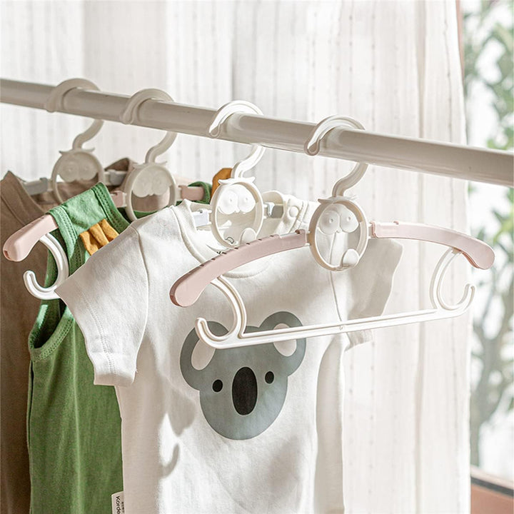 Spesh 20 Stücke Kinderkleiderbügel 29-40cm Verstellbare Baby Kleiderbügel mit Stapelbaren Haken Ruts