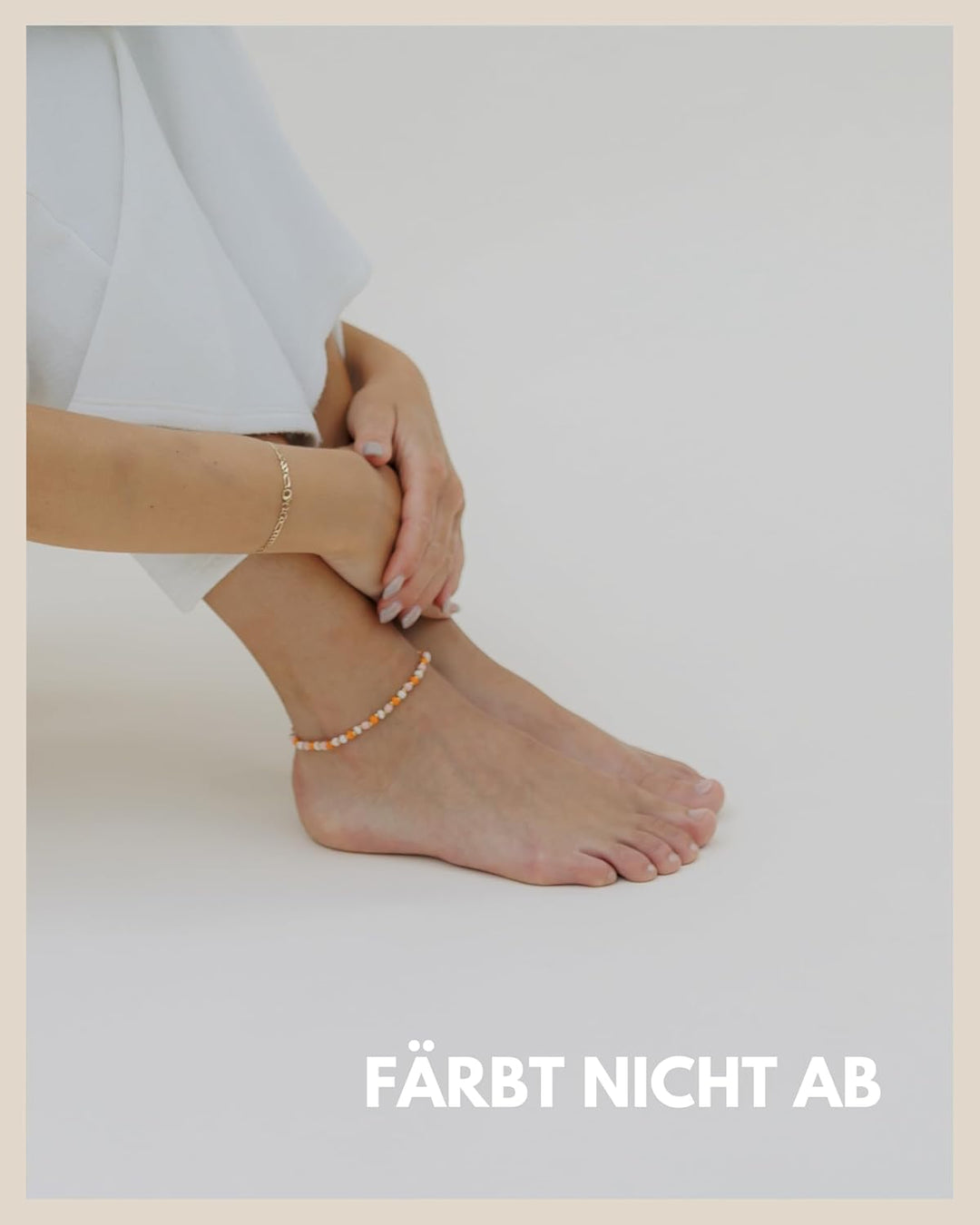 GD GOOD.designs EST. 2015 Fussketten für Frauen mit Boho Süsswasserperlen - Verstellbar - Fusskettch