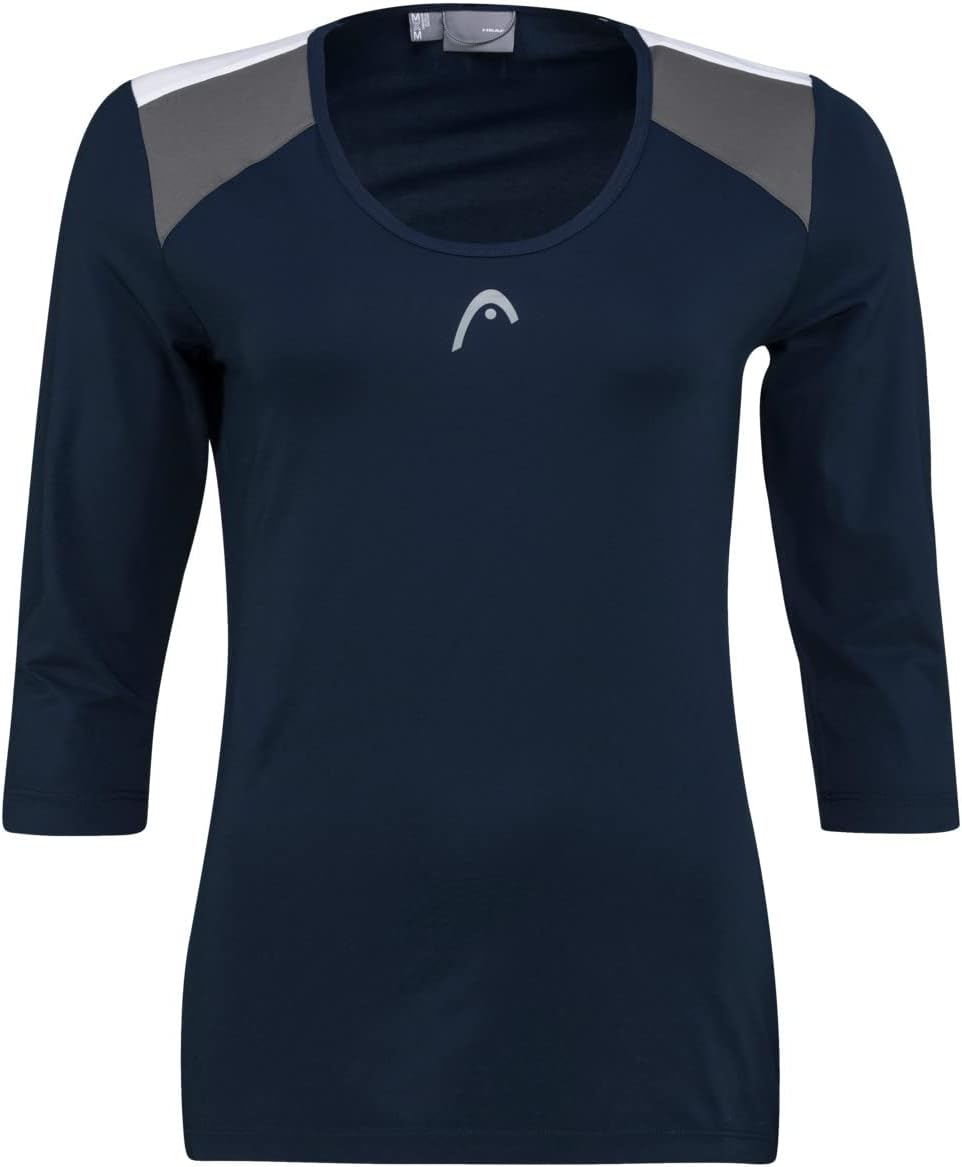 Head Women's Club 22 Tech 3/4 Shirt, Womens T-Shirt L Blau, L Blau