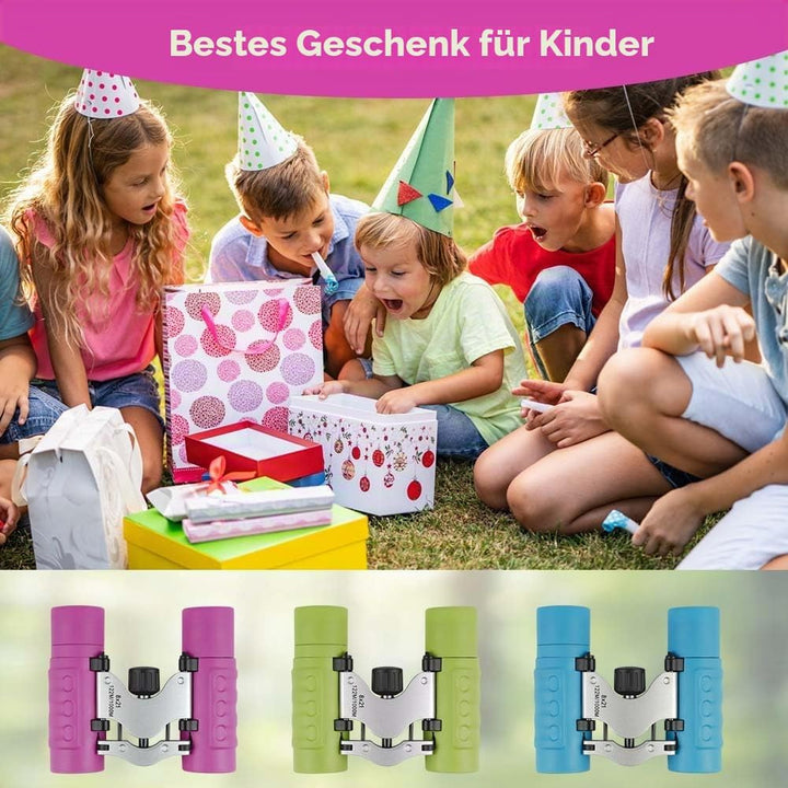 OSDUE Fernglas für Kinder, Fernglas Spielzeug, Starke Vergrösserung 8X21, Stossfestes, Inklusive Lup