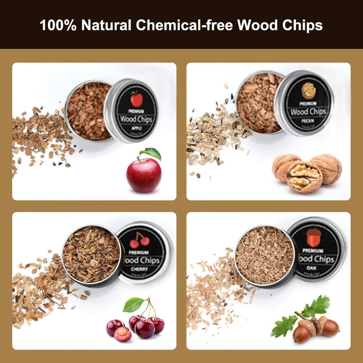 Cocktail-Smoker-Set Altmodisches Whiskey-Bourbon-Getränke-Set mit Taschenlampe 4 Geschmacksrichtunge