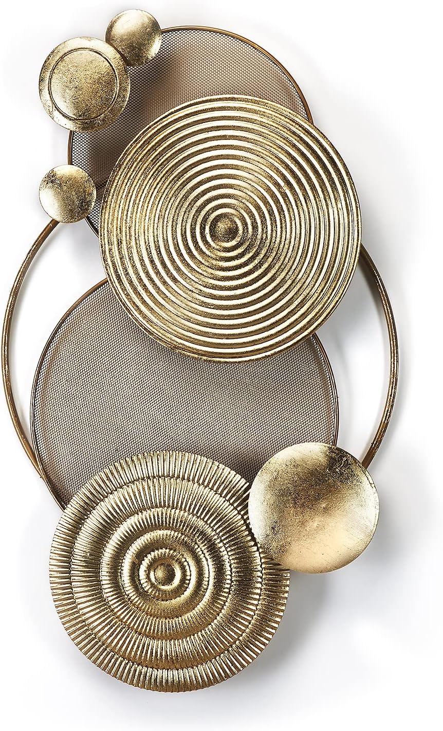 Kobolo Wandbild Wanddeko Metallbild 3D - GOLDEN - aus Metall in Gold