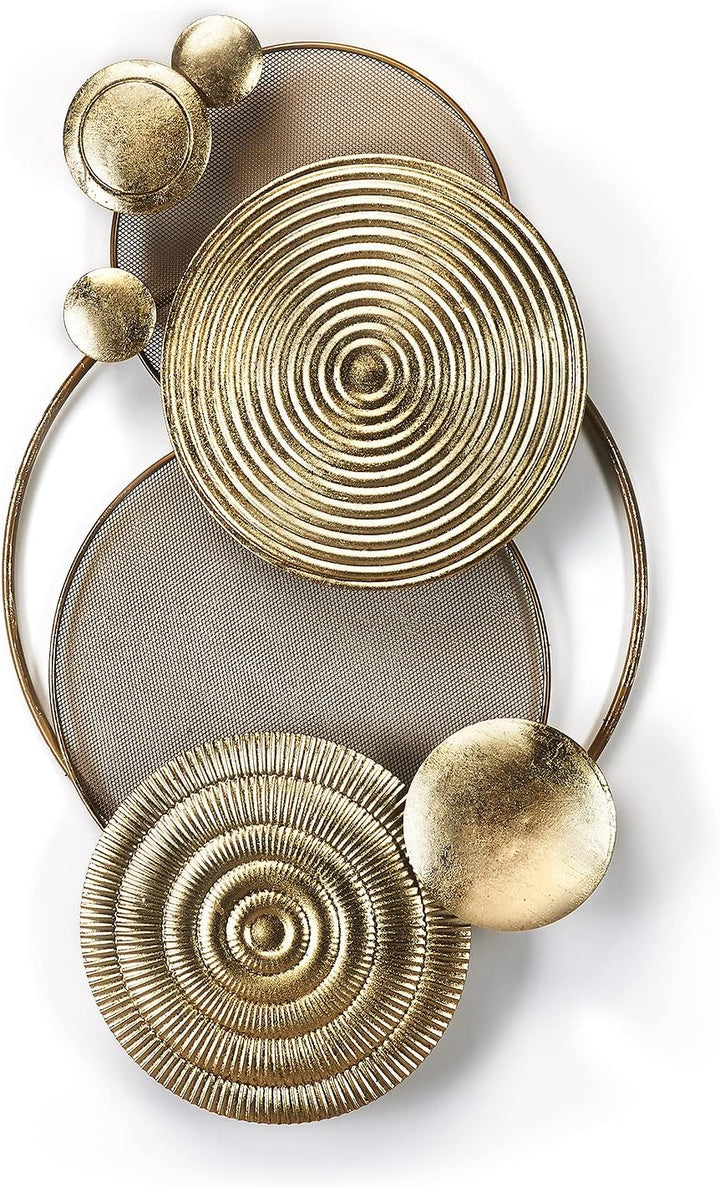 Kobolo Wandbild Wanddeko Metallbild 3D - GOLDEN - aus Metall in Gold