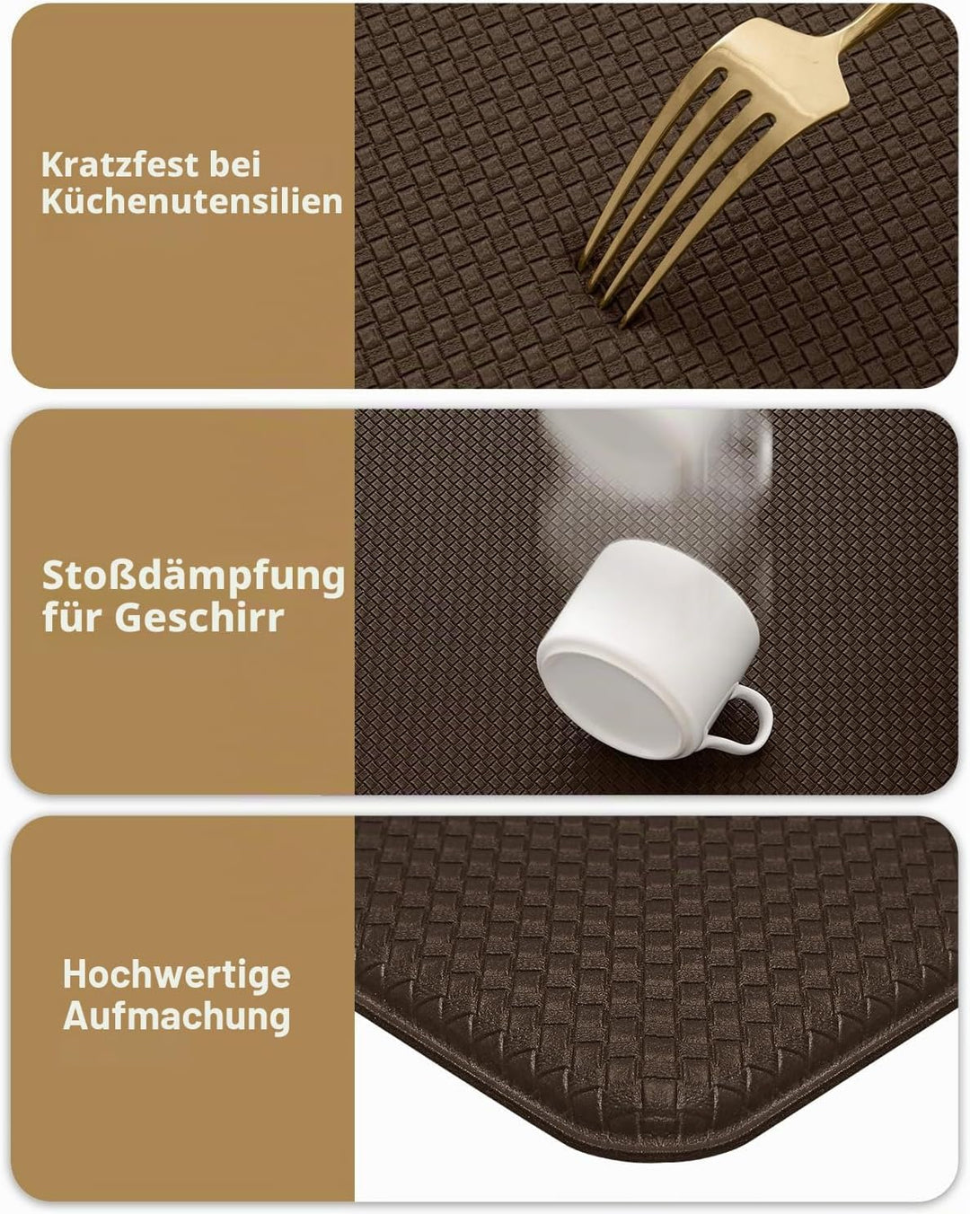 Color G Küchenläufer 2 Stück, küchenteppich waschbar rutschfest, Teppich küche mit Ölfest und Wasser