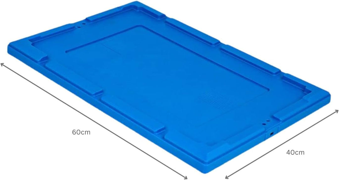 PROREGAL Auflagedeckel für Conical Mehrweg-Stapelbehälter Blau | BxT 40x60cm | Lagerbox Eurobox Tran