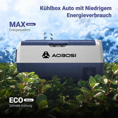 AAOBOSI Kompressor Kühlbox 36 L, Kühlbox Auto Mit WiFi-APP-Steuerung, 12/24 V und 100-240 V Kühlbox