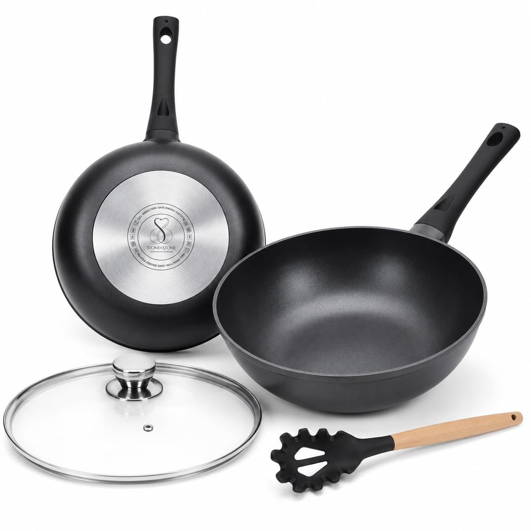 Wok 30 Cm induktionsgeeignet, spülmaschinengeeignet, einfache reinigung, entwickelt mit deutscher te