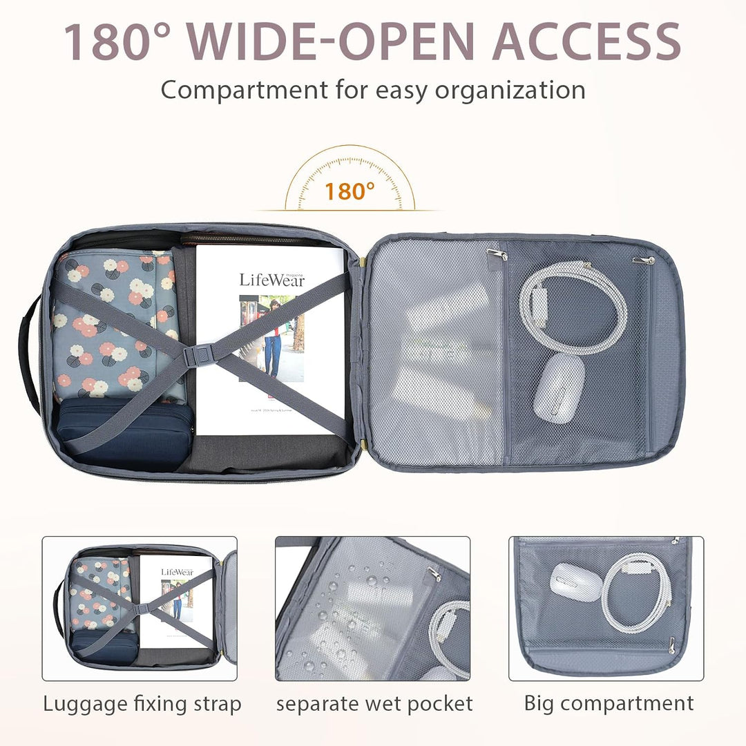 KROSER Laptop Rucksack 17,3 Zoll Handgepäck Daypack wasserabweisende Multifunktions-Laptoptasche für