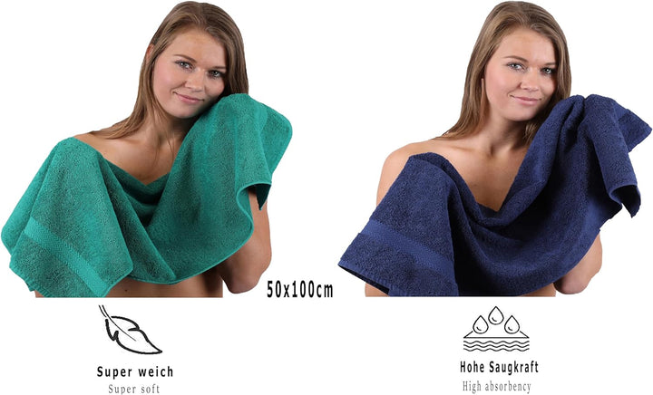 Betz 10-TLG. Handtuch-Set Classic 100% Baumwolle 2 Duschtücher 4 Handtücher 2 Gästetücher 2 Seiftüch