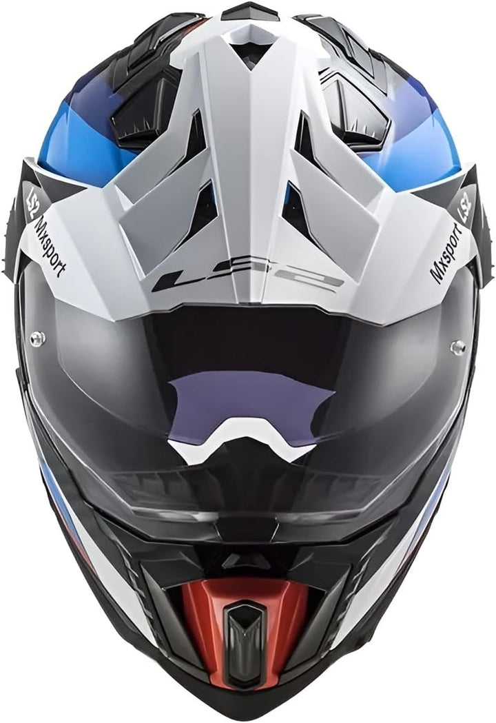 LS2, Motocross Helm Explorer Carbon Frontier Black Blue, XS, XS