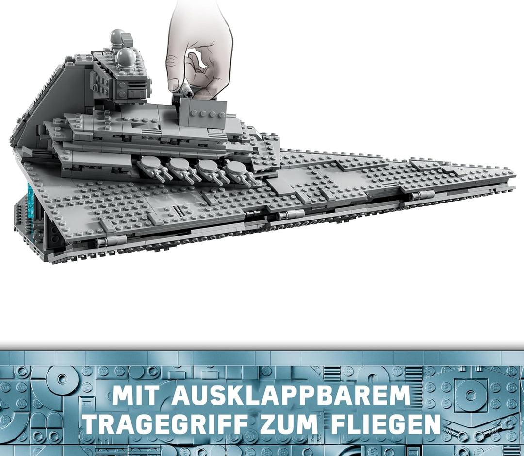 LEGO Star Wars Imperialer Sternzerstörer, Sternenschiff Set, Bauspielzeug, Spielset mit Darth Vader
