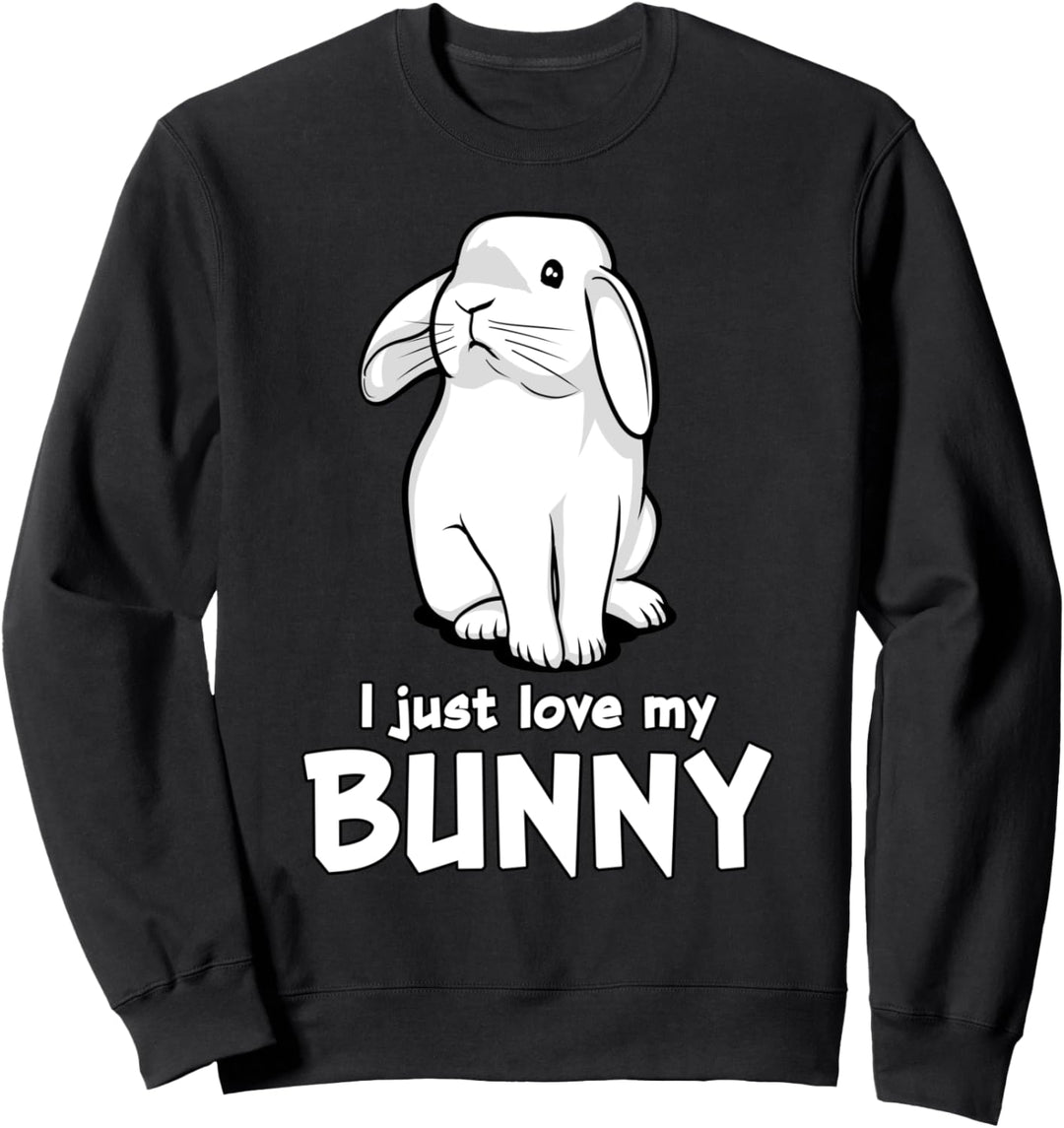 I Just Love My Bunny Hase Kaninchen Kinder Jungen Mädchen Sweatshirt