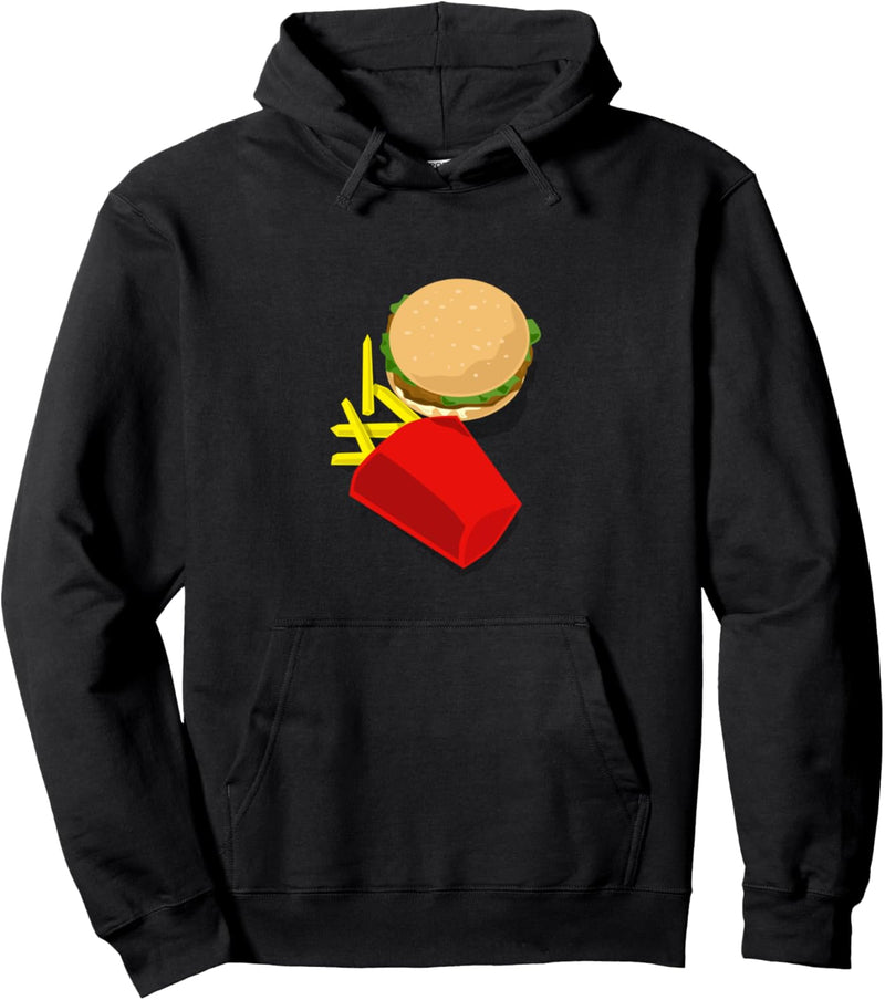 Burger und Pommes Frites Pullover Hoodie