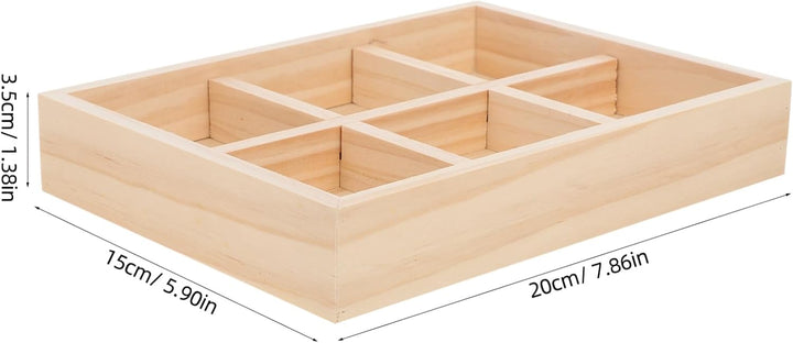 VICASKY 2 Stück Holz Serviertablett mit Unterteilungen Vielseitig Einsetzbar Leicht zu Reinigen für