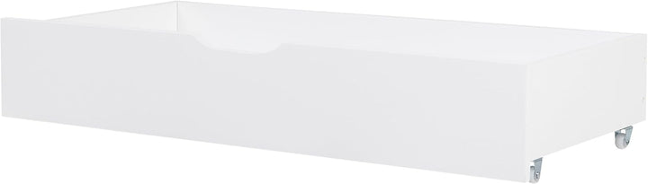 Beliani Bettschublade auf Rollen 2er Set Kiefernholz weiss 99 x 47 cm Cronat