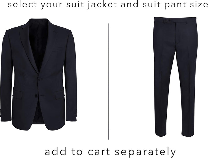 Calvin Klein Herren Slim Fit Suit Separates Business-Anzug Jacke 36W / 30L Anzughose Solid Navy, 36W