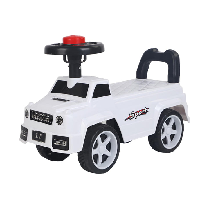 Rutschauto für Kinder, mit Hupe und Staufach, mit Hupe, Stauraum unter dem Sitz, Rutschfläche für Kl