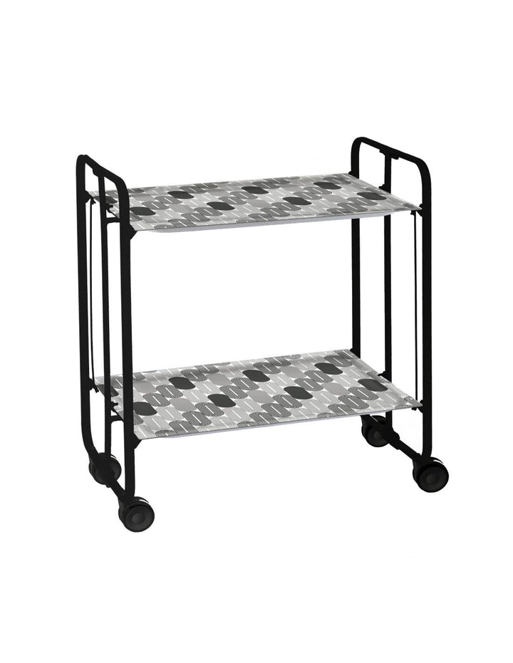 DON HIERRO - Servierwagen, klappbar, 2 Böden, Schwarzem Rahmen. BAUHAUS-88 66 x 43 x 72 cm. 88, 66 x
