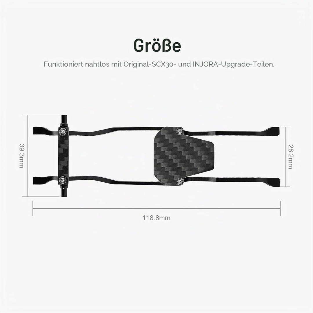 INJORA LCG Aluminium Chassis Bausatz für 1/30 Axial SCX30 Chassis-Bausatz, Chassis-Bausatz