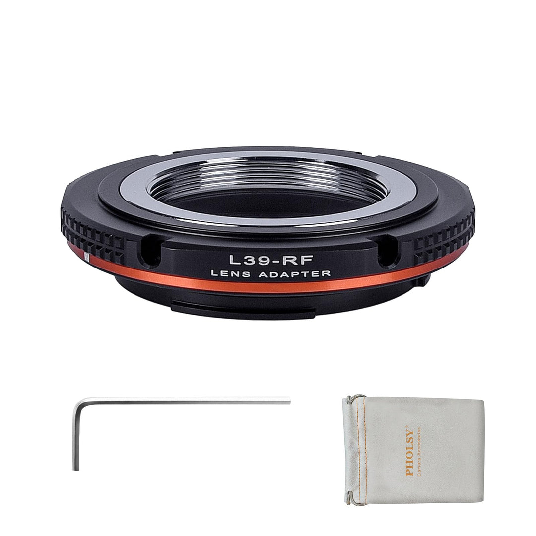 PHOLSY Objektivadapter Manueller Fokus Kompatibel für Leica L39 M39 39mm LTM Mount Objektiv auf Cano