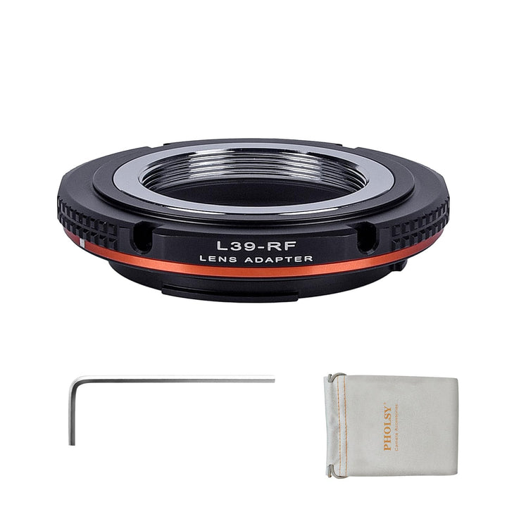 PHOLSY Objektivadapter Manueller Fokus Kompatibel für Leica L39 M39 39mm LTM Mount Objektiv auf Cano