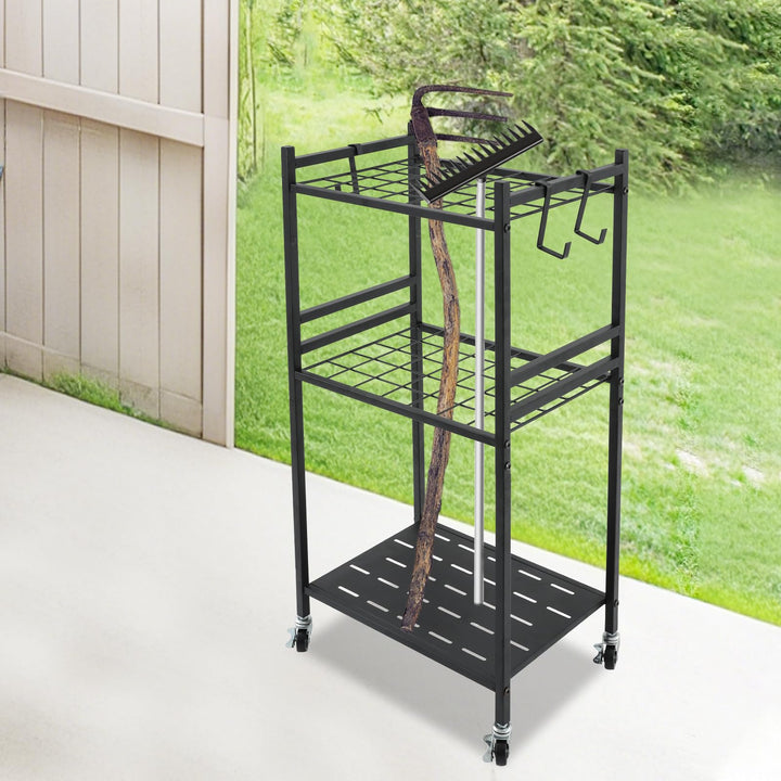 Gartengeräte Ständer Metall Gartenwerkzeugregal Gerätehalter Organizer Gartenwerkzeug Halter 43 * 30
