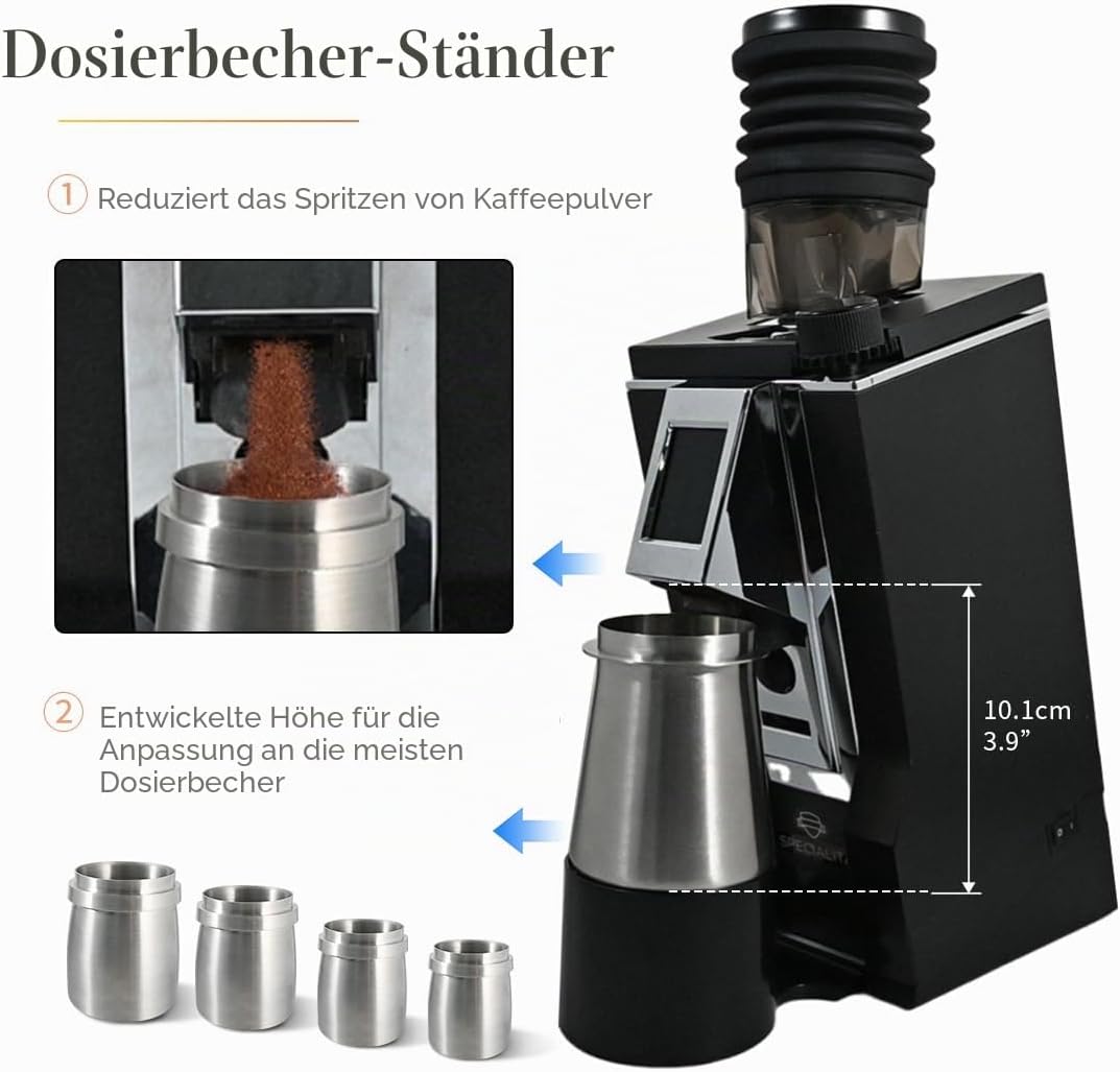 Neigungsständer mit Dosierbecherständer, kompatibel mit Eureka Mignon Espresso-Kaffeemühle, langlebi