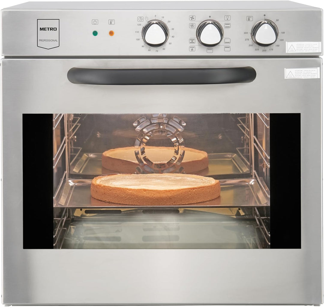 METRO Professional Umluft-Backofen GCO2001, Edelstahl, 59 x 70,5 x 59 cm, 2800 W, 4 Gararten, 2 x Ba