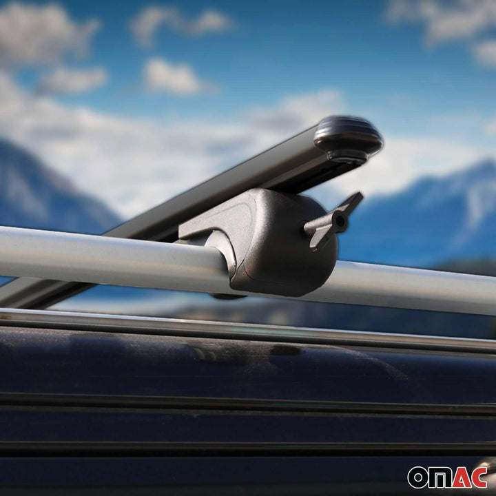OMAC Dachträger kompatibel mit Suzuki Ignis 2016-2024 Gepäckträger Grundträger Alu Schwarz 2X, Schwa