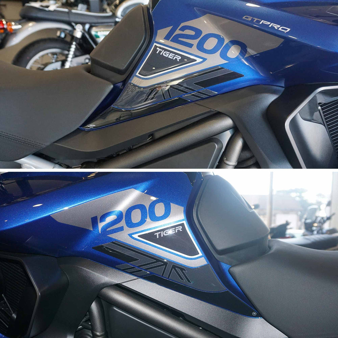 3D Aufkleber Seitenschutz kompatibel mit Triumph Tiger 1200 GT und GT Pro