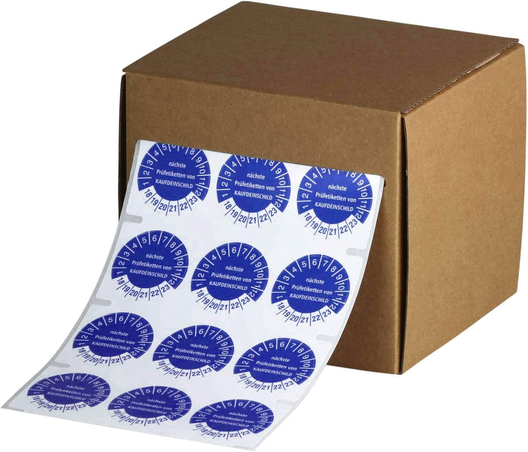 2500 Prüfetiketten 18 mm geprüft DGUV Information 208-016 Leitern und Tritte 2025-2030 2500 18mm Dur