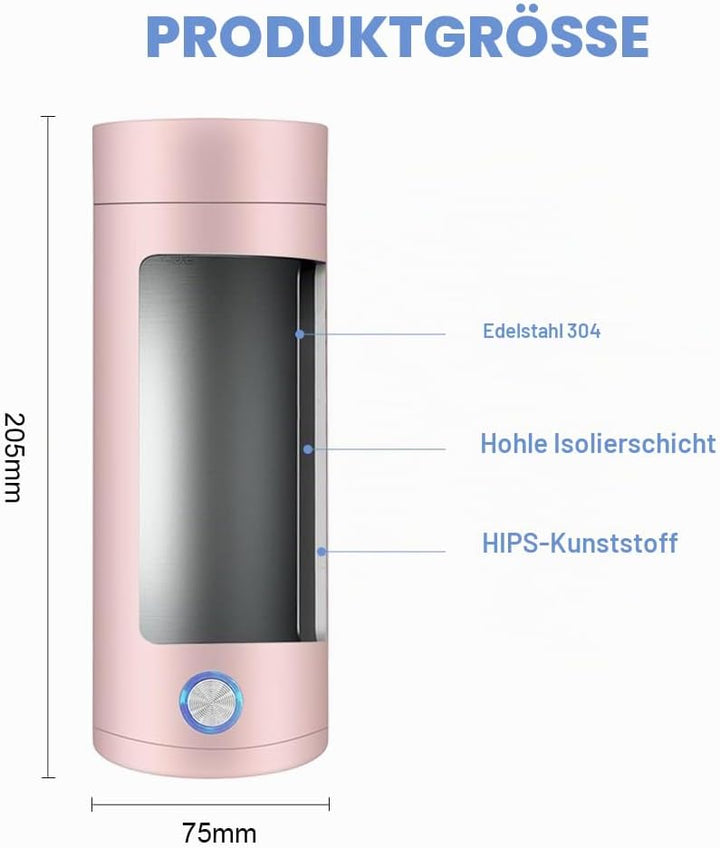 Aoreun Kleiner Tragbarer Wasserkocher, 400ml Tragbarer Elektrischer Wasserkocher, Mini Thermoskanne