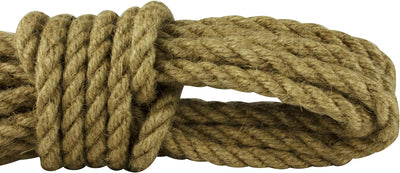 VONLIS Juteseil Tauwerk Hanfseil Rope Naturhanf Leine Schnu Tau Trosse Reep 16 mm 20 Meter, 16 mm 20