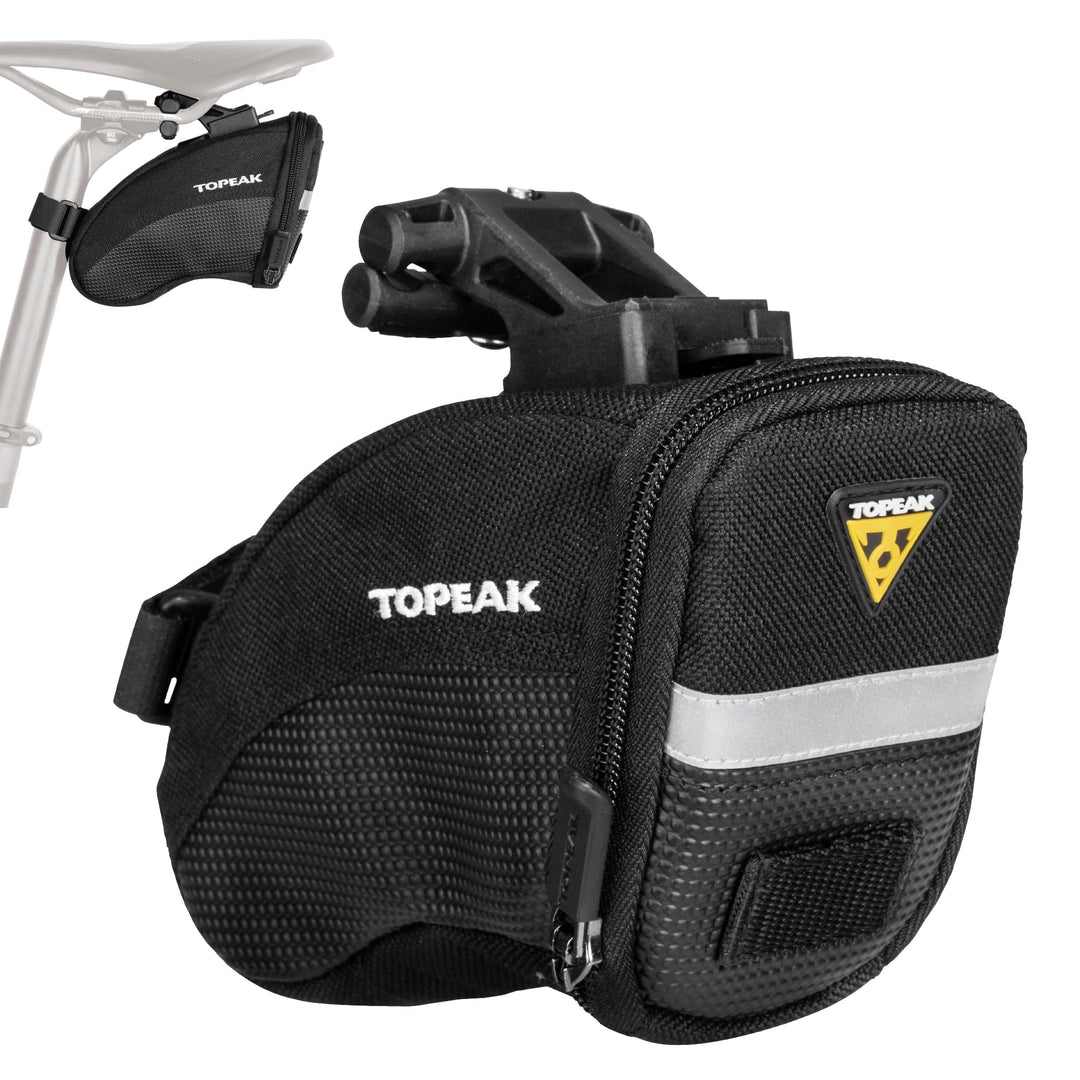 TOPEAK Satteltasche mit Fixer F25 Aero Wedge Pack 17x8x12 cm, 0.66 L Schwarz, 17x8x12 cm, 0.66 L Sch