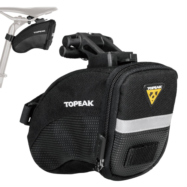 TOPEAK Satteltasche mit Fixer F25 Aero Wedge Pack 17x8x12 cm, 0.66 L Schwarz, 17x8x12 cm, 0.66 L Sch