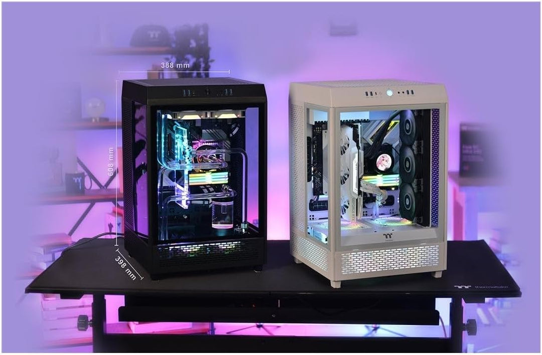 Thermaltake | The Tower 500 | Mid-Tower-Gehäuse| 3X 4mm gehärtetes Glas| weiss, CA-1X1-00M6WN-00