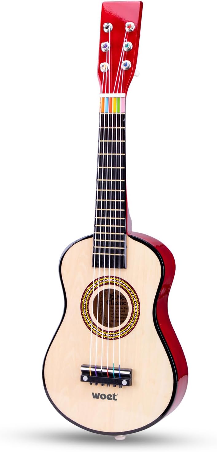 New Classic Toys - 10344 - Musikinstrument - Spielzeug Holzgitarre - Naturel, Naturel