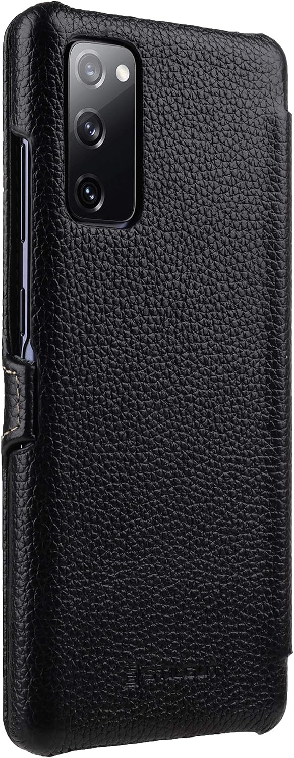 STILGUT Book Case kompatibel mit Samsung Galaxy S20 FE Hülle aus Leder zum Klappen, Klapphülle, Hand