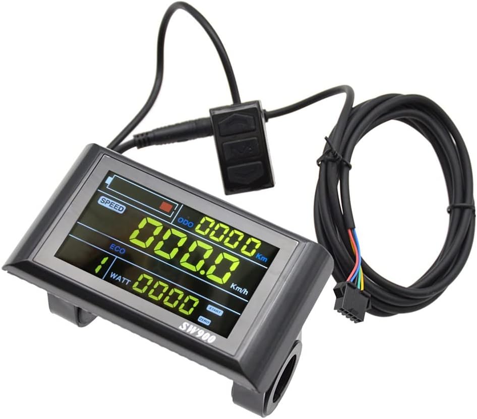 Fahrrad LCD Display E-Bike SW900 LCD Buntes Display Bedienfeld 24-60V Elektrofahrrad Scooter 5pin, 5
