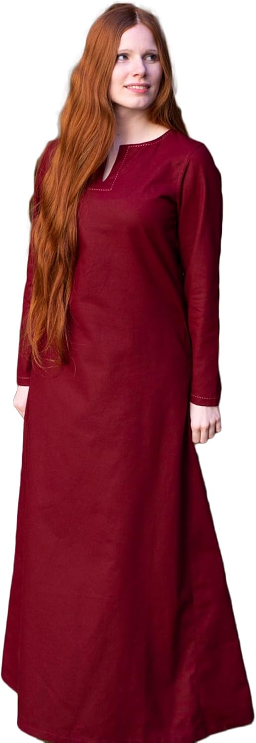 Burgschneider - Unterkleid Feme - Kleidung für Larp, Mittelalter, Cosplay und Fantasy Bordeaux M, Bo