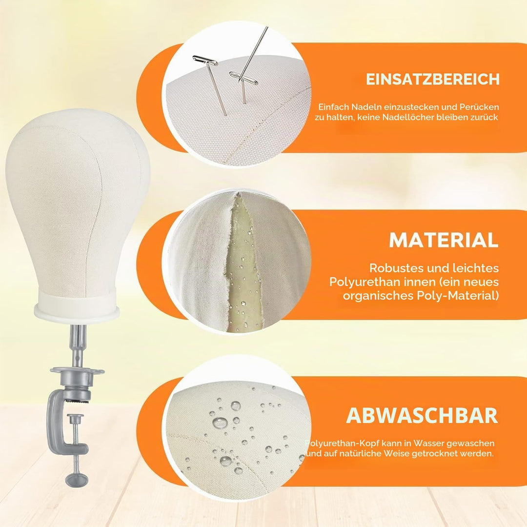 Neverland Beauty &amp; Health 23"(58cm) Perückenkopf,Perücke kopf mit Perückenständer,Perücke machen Man