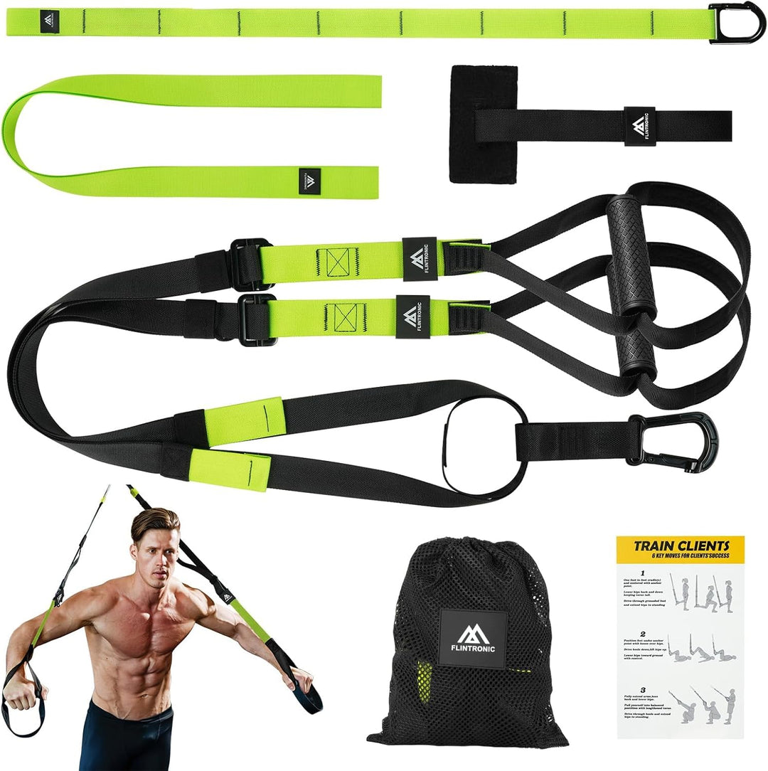 Flintronic Schlingentrainer, Sling Trainer Set für EIN Ganzkörpertraining, Schlingentrainer für Zuha