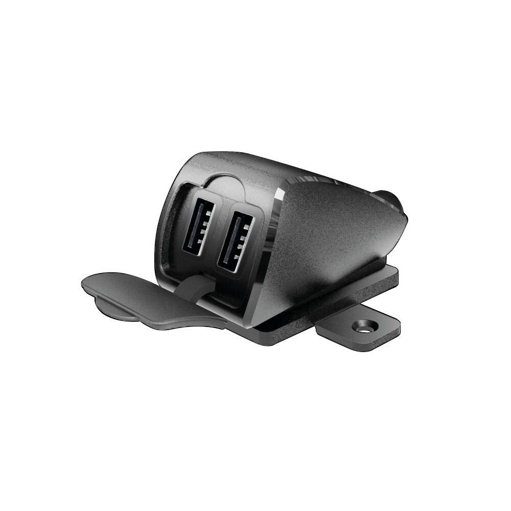 Lampa 38827 USB-Fix Trek 2 Dual-USB-Ladegerät, wasserdicht, Befestigung mit Schrauben oder doppelsei